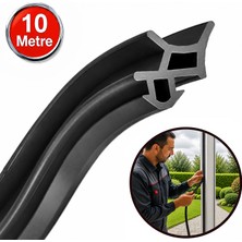 Alet Çantam Pimapen Siyah Kauçuk Pvc Kapı Pencere Fitili Lastik Contası 10 Metre Ölçü ile Dayanıklı Yapı