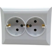 Atom Elektrik Atom Topraklı 2'li Priz - 12'li Paket