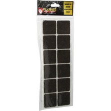 FLAMME-0022 Mobilya Keçesi 38MMX38MM 12 Adet Kare Zemin Koruyucu Yapışkanlı Montaj - 25'li Paket
