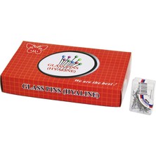 Glass Pins Glass Pıns K-0279 Başörtü Iğnesi 50 Adet Pls Mini Beyaz - 20'li Paket