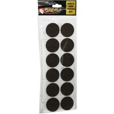 FLAMME-0015 Mobilya Keçesi 38MM 12 Adet Yuvarlak Zemin Koruyucu Yapışkanlı Montaj - 25'li Paket