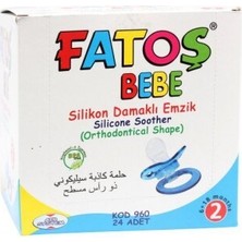 Fatoş BEBE-960 No-2 Silikon Damaklı Emzik - 24'li Paket