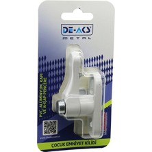 Deaks De-Aks EMN-MV-100 Emniyet Kilit Metal Beyaz Pimli Düğmeli Vakumlu Kartela - 10'li Paket
