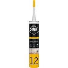 Selsil 12 CODE-2432 Silikonu Clear 280ML Şeffaf Ayna Montaj - 25'li Paket
