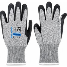 Egebant G-331734 Nitril Işçi Eldiven No 9 Zebra Bandı Medium Kesilme Dirençli - 10'li Paket