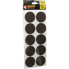 FLAMME-0077 Mobilya Keçesi 45MM 10 Adet Yuvarlak Zemin Koruyucu Yapışkanlı Montaj - 25'li Paket