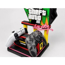 Gta6 Temalı Ps5 Çift Kol ve Kulaklık Standı