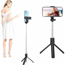 ALFA AKSESUAR 03 Selfie Çubuğu Tripod Bluetooth Kumandalı Selfie Çubuğu Telefon Tutucu