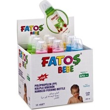 Fatoş BEBE-030 Pp.plastik Biberon 250ML Kulplu - 8'li Paket