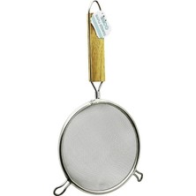 İbico Ibico İ22-302 Tel Süzgeç 14CM Sap: 14.5cm 2 Kulaklı Ahşap Saplı Metal Çerçeçeve - 10'li Paket