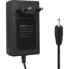 Weko WK-38112 Yerli Üretim 12 Volt - 2 Amper 2.5*0.7 mm Uçlu Priz Tipi Adaptör