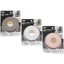 Pablito Home Pablıto Home PBT-087 Mini Makyaj Aynası 3"- 9X9CM Çanta Yuvarlak Renkli Pls Bronz Kapak Kenarı-Göbek - 24'li Paket