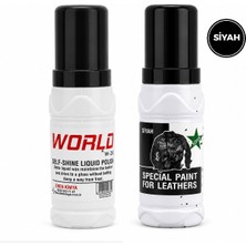 World W-26 Boya Specıal Paınt For Leathers 100ML Çanta Siyah Deri Mont Sıvı Likit - 12'li Paket