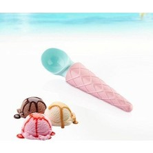 Qlux Ideas Qlux L-00613 Dondurma ve Kornet Kaşık Renkli Plastik - 24'li Paket
