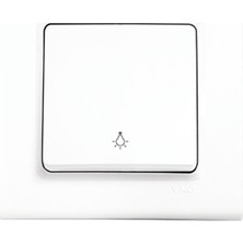 Viko Linnera S Tekli Anahtar 9140 0003 Light Beyaz Çerçeveli - 12'li Paket