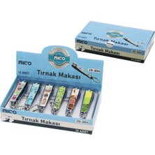 İbico Ibico İ15-004 Tırnak Makası Büyük Renkli Desenli - 12'li Paket