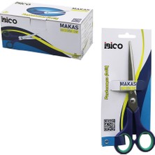 İbico Ibico İ20-015 İ120-015 Ev ve Ofis Makas 17.5cm 6 ½" Orta Yeşil Paslanmaz Çelik - 12'li Paket