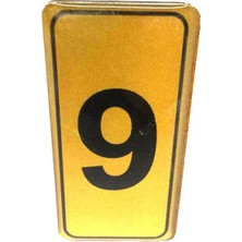 Kapı Numarası No-9 Silikonlu Yapışkanlı - 10'li Paket