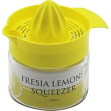 Qlux Ideas Qlux C-00135 Fresıa Limon Sıkacak 300CC Kulp Sade Cam Hazneli Sarı Plastik Sıkacak - 12'li Paket