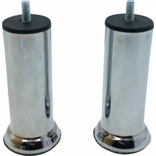 KRT Ibico Tombul Koltuk Baza Ayak 15CM 90-1014-1-01 M10 Kalın Vidalı Krom - 10'li Paket