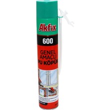 Akfix AKFİX-600 Genel Amaçlı Pu Köpük Montaj Köpük 600GR - 12'li Paket