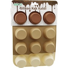 İbico Ibico İ22-041 Muffin Kek Kalıp 12'li Mini Silikon Askılıklı Düz - 6'li Paket