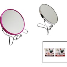 Bella House K-0926 K-4528 Metal Çerçeve ve Ayaklı Makyaj Aynası 6" Yuvarlak Büyüteçli Çift Yönlü - 12'li Paket