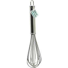 İbico Ibico İ22-063 Çelik Metal Çırpıcı 30CM Çırpıcı: 16.5cm + Sap: 13.5cm Kalın Krom Saplı Lüx - 12'li Paket