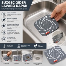 Milife Süzgeç Koku Önleyici Renkli Mat BRKT-212133 Kare Silikon Gider Kapak Rüzgar Gülü Desenli - 50'li Paket