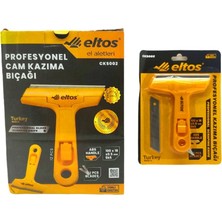 Eltos CKS-002 Cam Kazıma ve Buz Kazıyıcı Bıçak Profesyonel Oynar Başlı Plastik Sap Yedek Bıçak - 12'li Paket