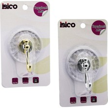 İbico Ibico İ17-015 Plastik Askı 3kg Gold Tekli Gümüş Krom Görünüm Yapışkanlı Mika Kristal Dalga Desen - 12'li Paket