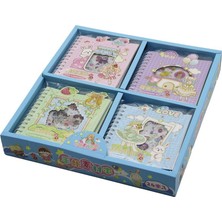KRT Honey-Mushroom-Curtaın-Fıeld Karton Kapak 10.5X11CM Sticker 10-Yaprak Kız Giysi Eşya Hayvan Xtq-Gdk - 24'li Paket
