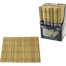 İbico Ibico İ22-266 Amerikan Servis Altı 30X40CM Hasır Bambu Dikdörtgen Ip Desenli - 24'li Paket