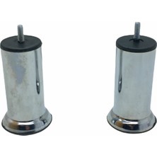 KRT Ibico Tombul Koltuk Baza Ayak 12CM 90-1013-2-01 M8 Ince Vidalı Krom - 10'li Paket