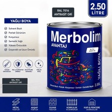 Merbolin MA250 Avantaj Sentetik Yağlı Boya Antrasit Gri 2,50 Litre Antrasit Gri Yağlı Boya