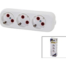 Fetih Elektrik KOD-315-00 Topraklı Grup Priz Klemensli 16A - 250V 3'lu - 25'li Paket