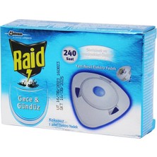 Raid Kum Tablet Sinek ve Sivrisinek Öldürücü 240 Saat Yedek Kokusuz Yeni Nesil Elektro - 6'li Paket