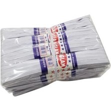 Sağlam Tekstil Sağlam No-1 10MT Don Lastik Beyaz Yassı - 20'li Paket