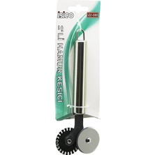 İbico Ibico İ22-080 Pizza ve Hamur Kesici Rulet Çap: 3.5x2 7cm Krom Saplı 10CM Mini Metal Çift Başlı - 12'li Paket