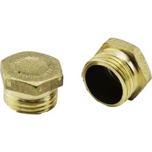 KRT Ibico 1/2" Sarı Kör Tıpa Kör Tapa Metal Pirinç - 50'li Paket