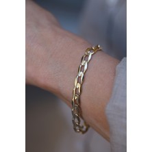 Yenigün Kuyumculuk 14 Ayar Altın (7 Mm) Yassı Gurmet Bileklik BLK59642