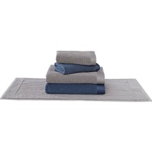 Soft cotton created by gökhan Lord Havlu ve Loft Paspas Gri Set