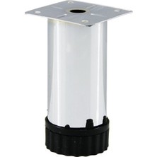 KRT Ibico Tablalı Koltuk Baza Ayak 10CM x 42MM 90-12137-E-01 Metal Plastik Ayarlanabilir Pingolu - 10'li Paket