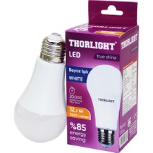 Thorlight Thorlıght A-6012B E27 Beyaz LED Ampul 12.3W - 10'li Paket