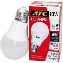 Atc LW-10W 60W E27 LED Beyaz Ampul - 10'li Paket