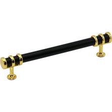 KRT İBİCO-951 Boru Çekmece Kulp 16CM Kulp Siyah Yüzük Altın - 10'li Paket