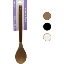 İbico Ibico İ22-015 Kaşık 29CM Servis Renkli Silikon Ahşap Akasya Saplı - 6'li Paket