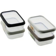 Qlux Ideas Qlux L-00972 Bomonti Plastik Saklama Kabı 700ML Dikdörtgen - 24'li Paket