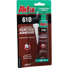 Akfix AKFİX-610 Ekspres Montaj Yapıştırıcı 50ML Şeffaf - 30'li Paket