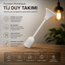 Vega Elektrik Vega Muhafazalı Takımı E27 Tij Duy Porselen - 50'li Paket